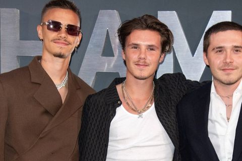 Romeo, Cruz und Brooklyn Beckham (v.l.n.r.) vor einigen Jahren in London.