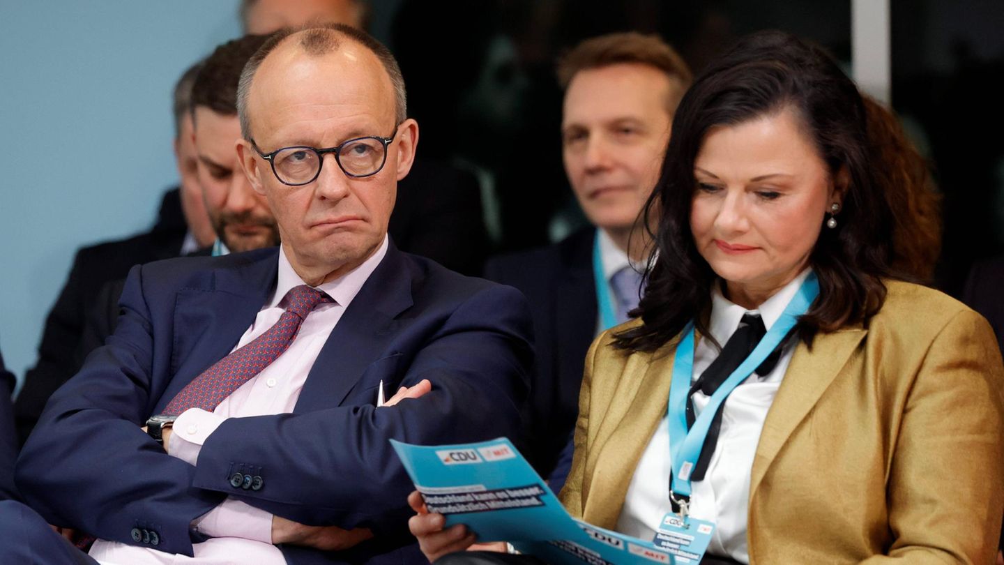 Bundeskanzler Friedrich Merz und MIT-Vorsitzende Gitta Connemann (beide CDU)