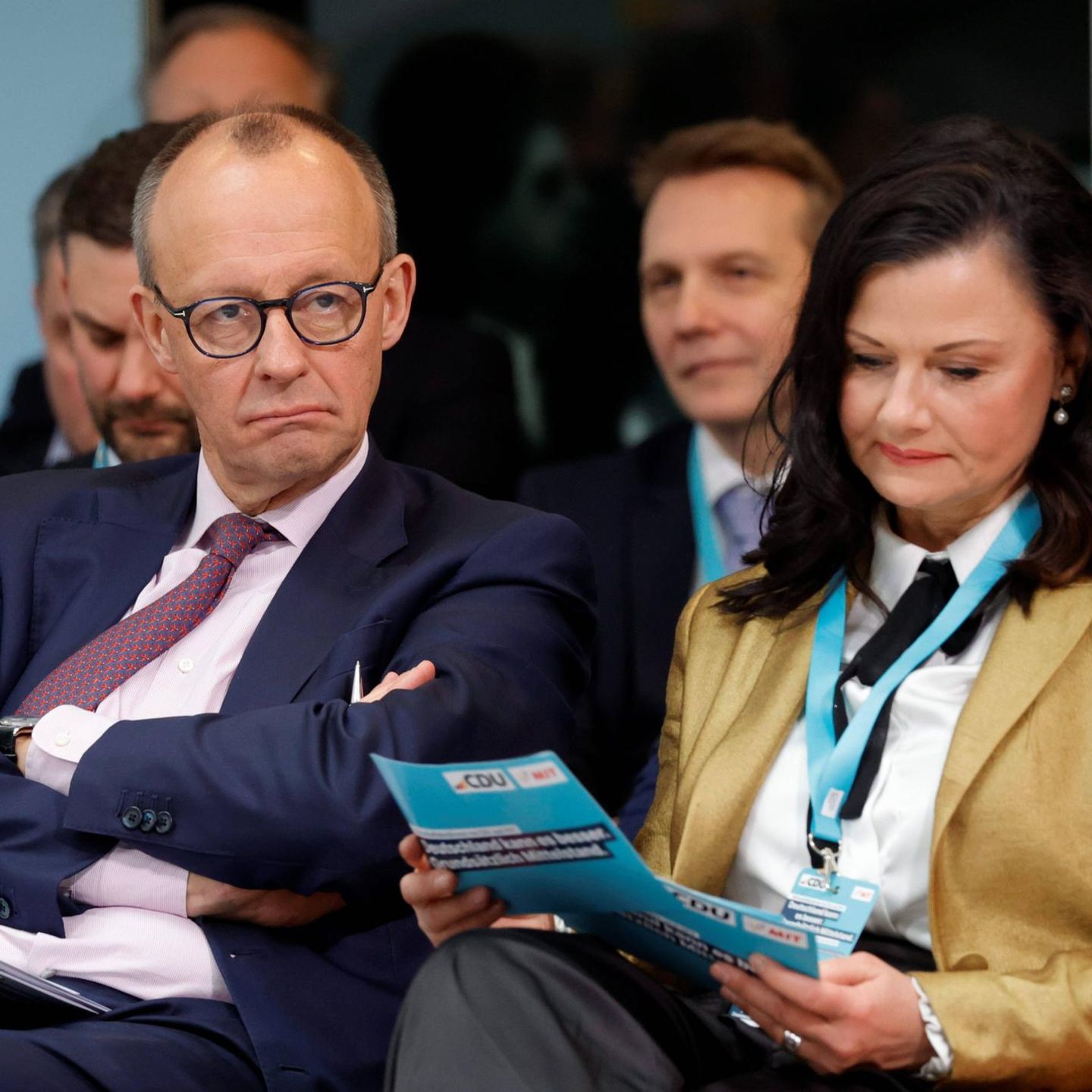 Bundeskanzler Friedrich Merz und MIT-Vorsitzende Gitta Connemann (beide CDU)