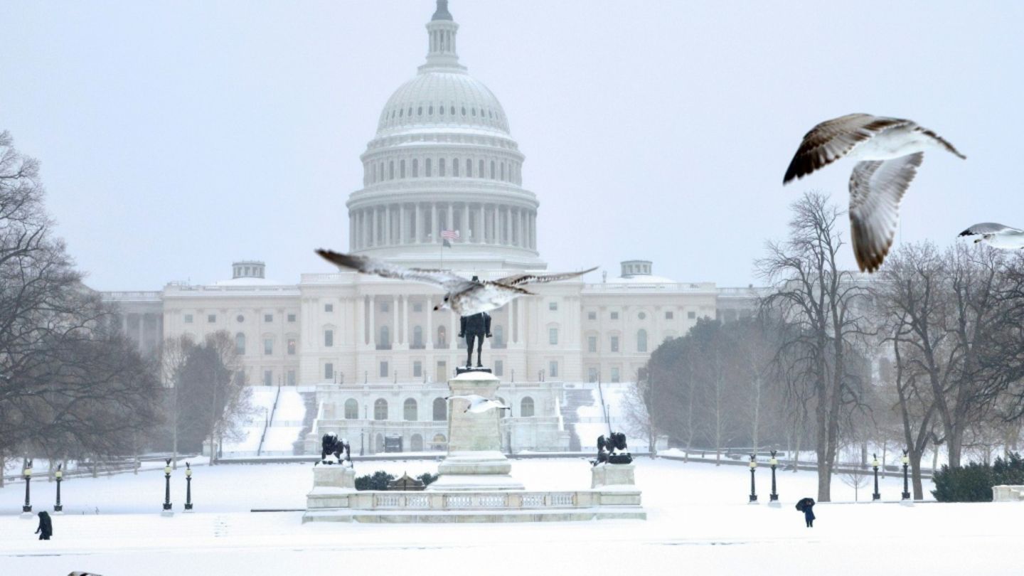 Schnee in der US-Hauptstadt Washington