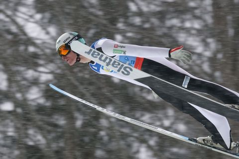 Domen Prevc sorgte bei der Flug-WM für eine kuriose Szene. Foto: Karl-Josef Hildenbrand/dpa