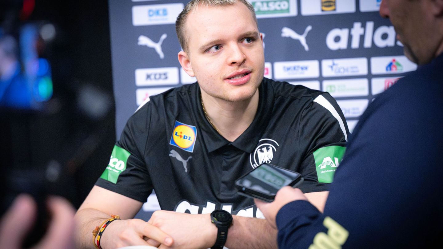 Keine Angst vor Dänemark: Handball-Nationalspieler Justus Fischer glaubt an einen deutschen Sieg. Foto: Sina Schuldt/dpa