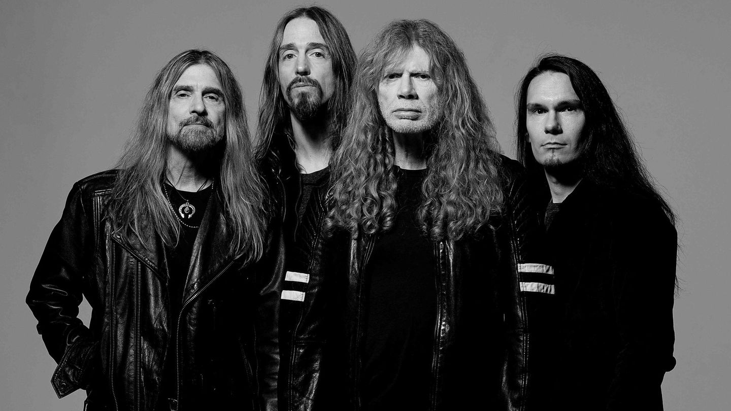 Dave Mustaine (dritter von links) und seine legendäre Thrash-Metal-Formation Megadeth machen Schluss. Das offiziell letzte Album heißt schlicht "Megadeth", es folgt noch eine umfangreiche Abschiedstour.