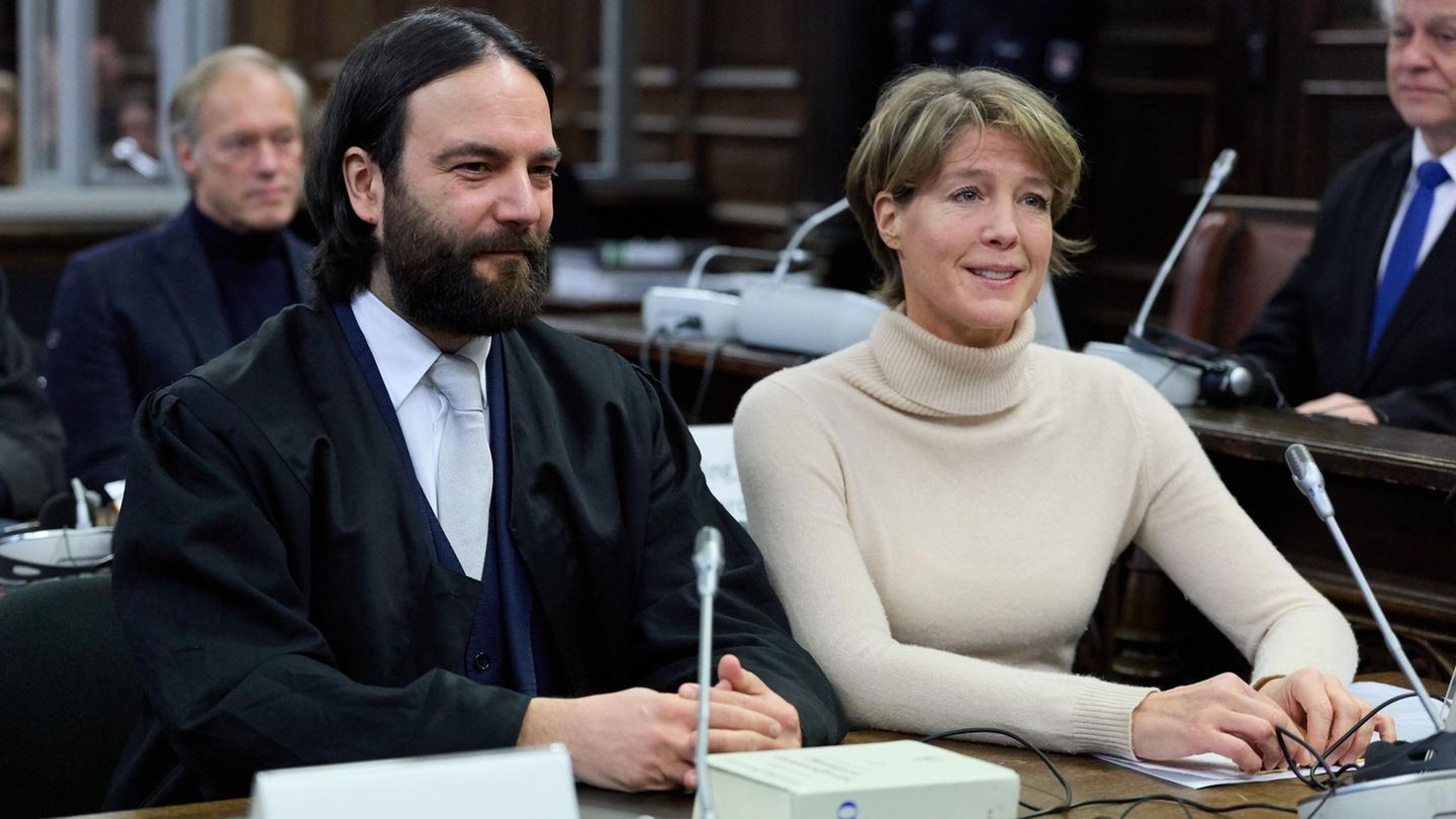 Christina Block und ihr Verteidiger Ingo Bott am 31. Prozesstag im Landgericht Hamburg