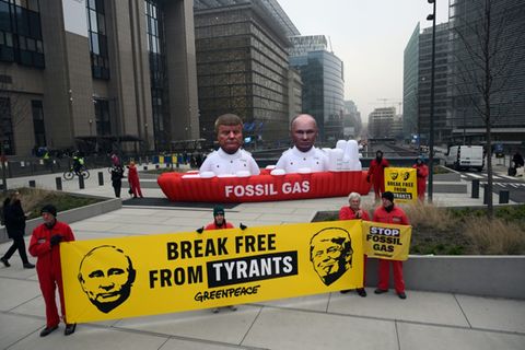 Greenpeace-Protest am Montag in Brüssel