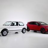 Es liegen 50 Jahre dazwischen: VW Golf I GTI (links) und VW Golf GTI Edition 50