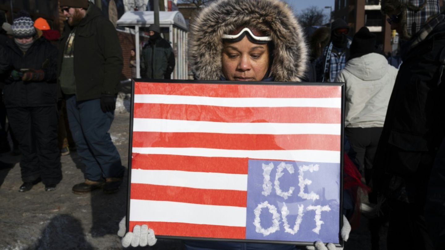Demonstrantin in Minneapolis