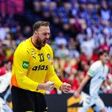Handball-EM: Andreas Wolff bejubelt eine Parade