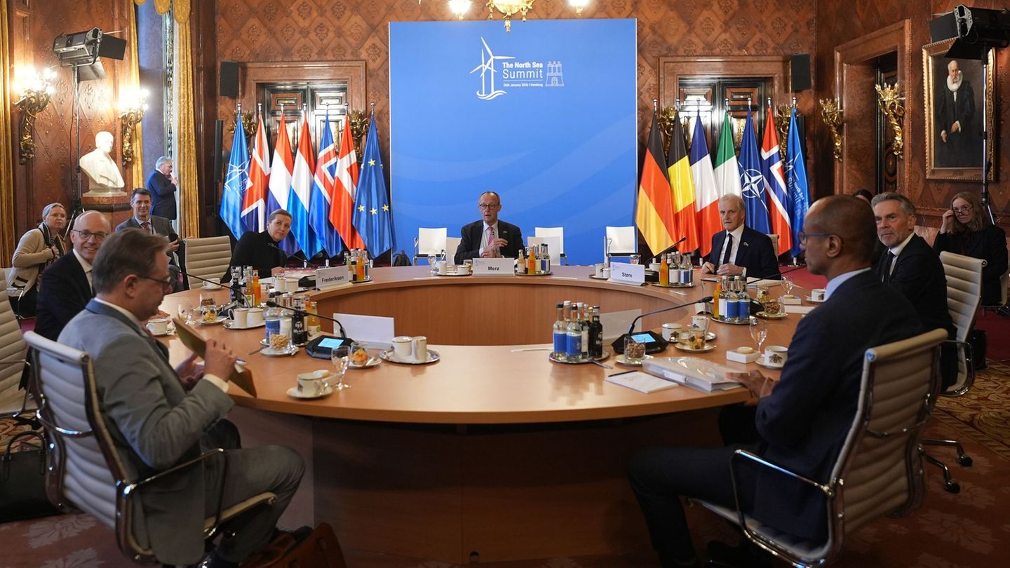 Das Hamburger Rathaus ist Schauplatz des Nordsee-Gipfels. Foto: Marcus Brandt/dpa