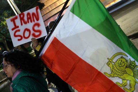 Protest in Solidarität mit den Menschen im Iran