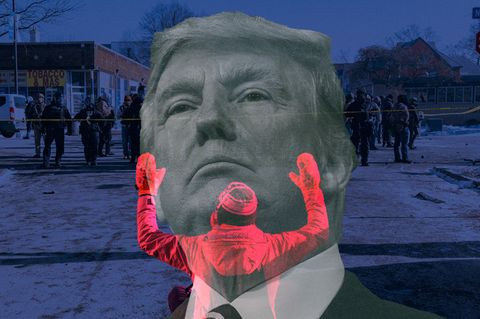 Montage, Trump und ICE