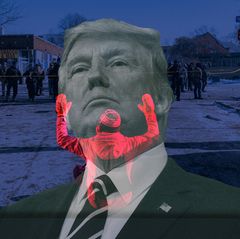 Montage, Trump und ICE