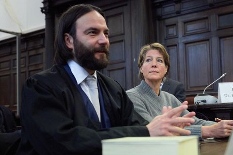 Christina Block neben ihrem Verteidiger Ingo Bott