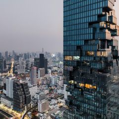 Hochhäuser in Thailand aus der Vogelperspektive