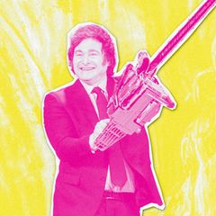 Milei mit einer Kettensäge