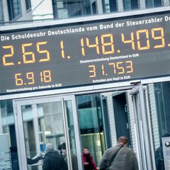 Schuldenuhr des Bundes der Steuerzahler