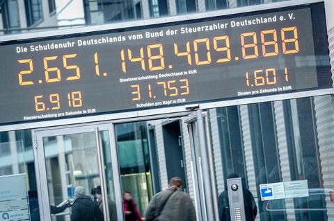 Schuldenuhr des Bundes der Steuerzahler