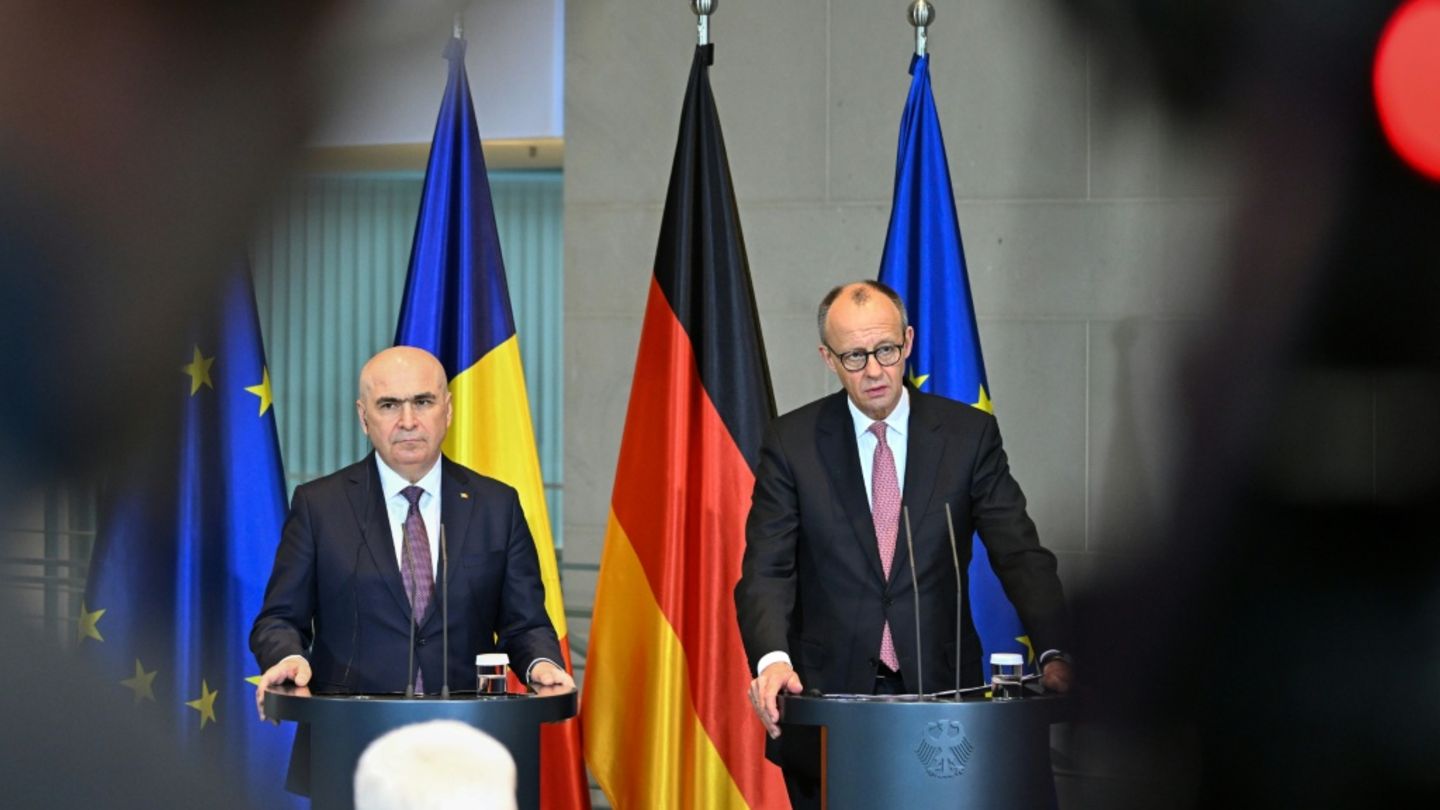 Merz und der rumänische Ministerpräsident Bolojan