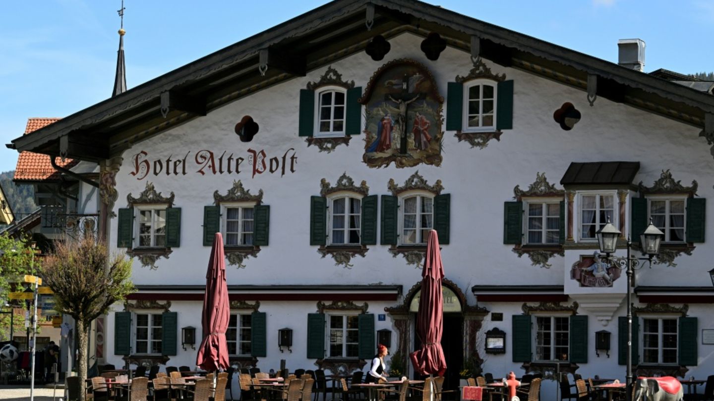 Biergarten in Oberammergau