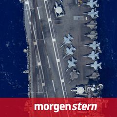 Der US-Flugzeugträger Abraham Lincoln von oben: Eine "riesige Armada" sei unterwegs Richtung Iran, sagte US-Präsident Trump