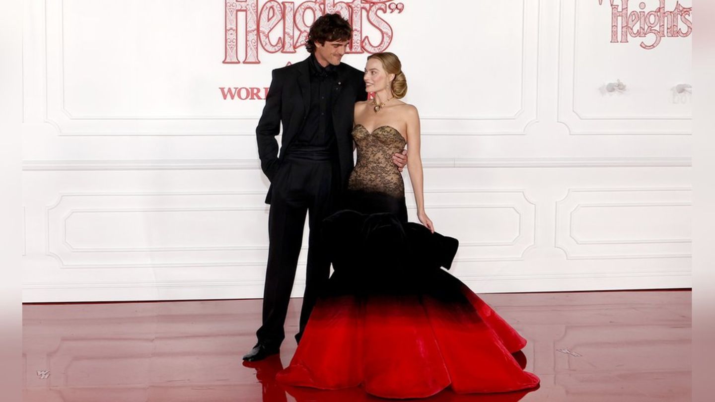 Margot Robbie und Jacob Elordi bei der "Wuthering Heights"-Premiere.