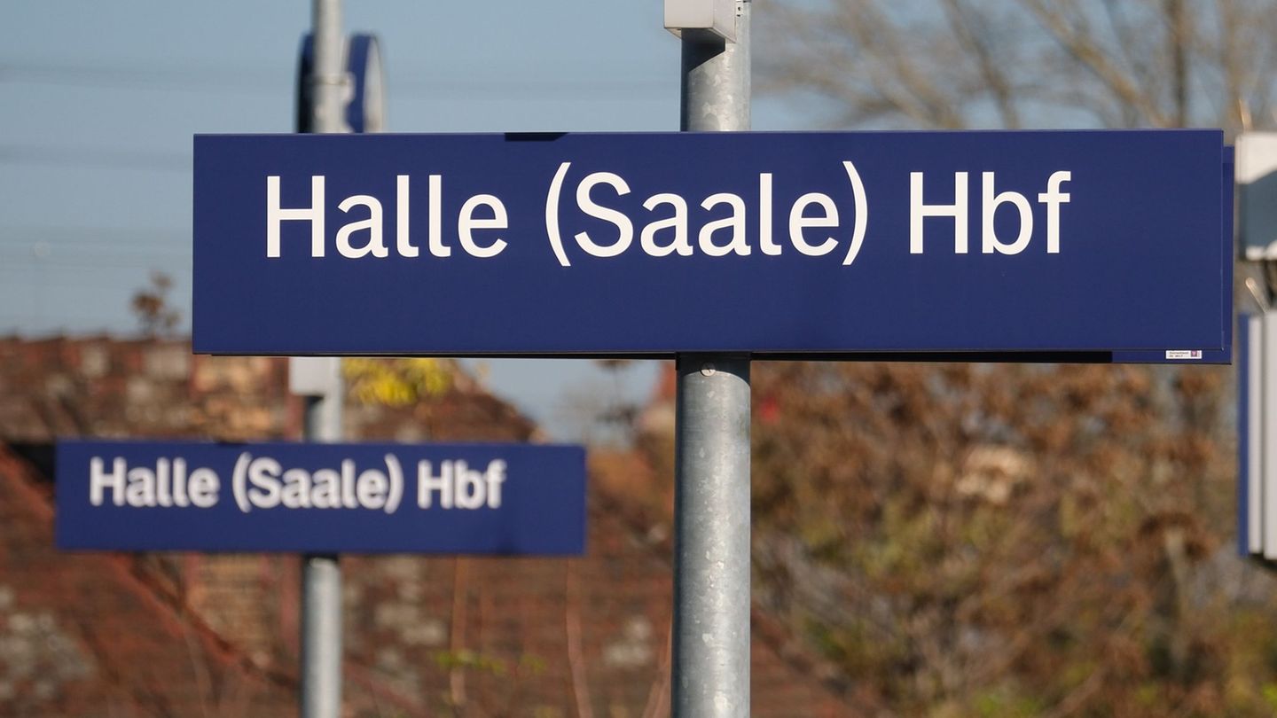 Im Bereich des Güter- und Rangierbahnhofs kurz nach Abfahrt vom Hauptbahnhof Halle war ein Regionalzug am Mittwochabend stehenge