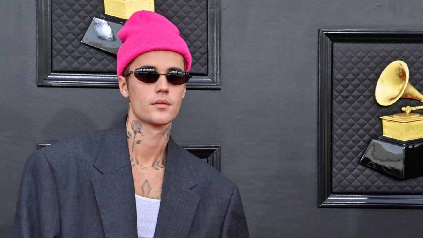 Justin Bieber während seiner Ankunft bei den Grammy Awards im April 2022.