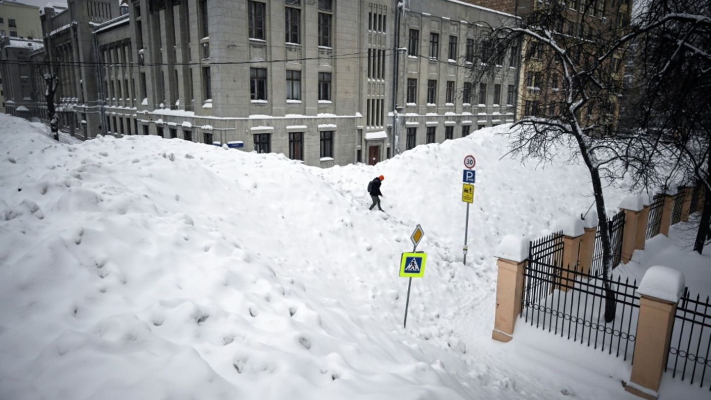 Moskau versinkt im Schnee