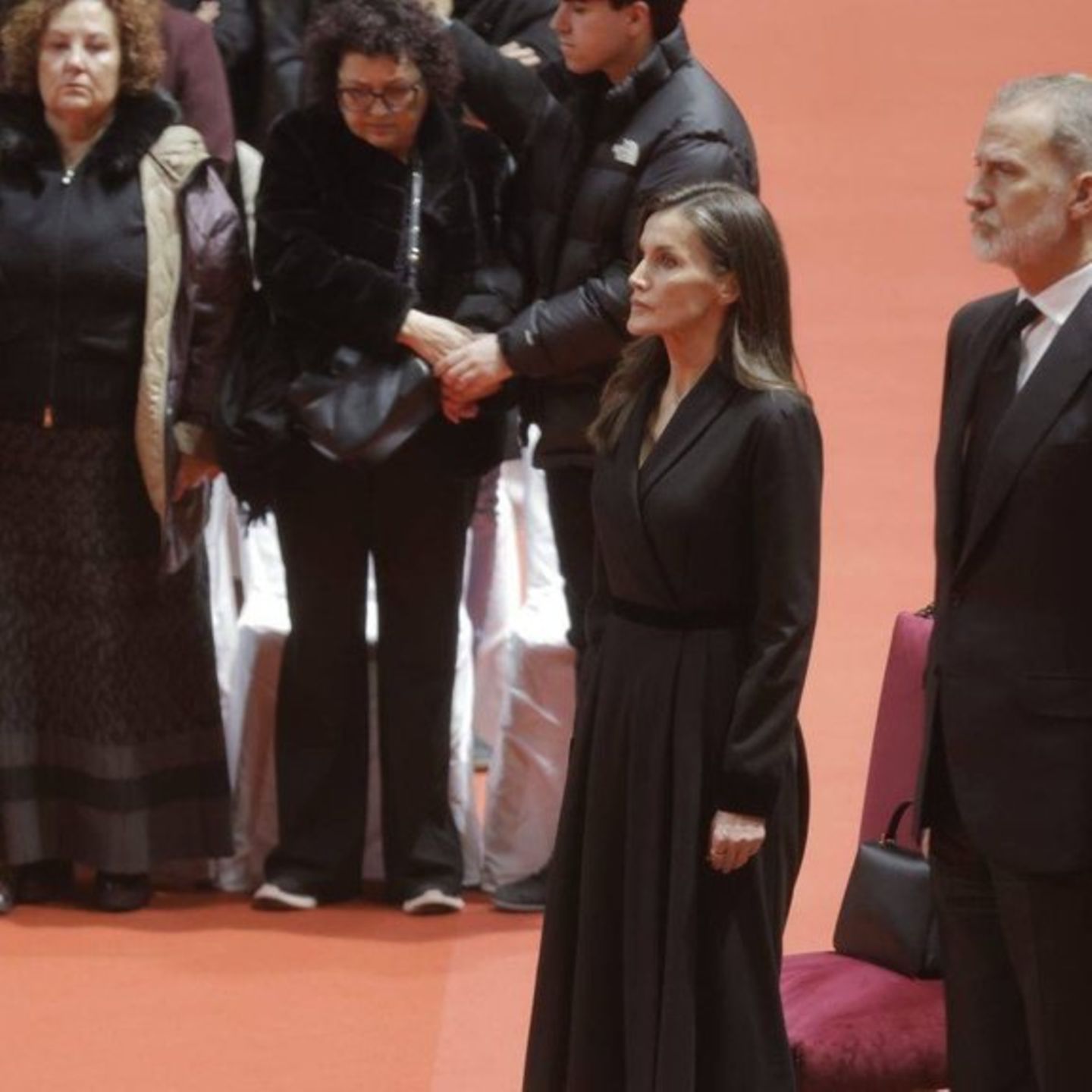 Königin Letizia und König Felipe am Donnerstag bei der Trauerfeier in Huelva.