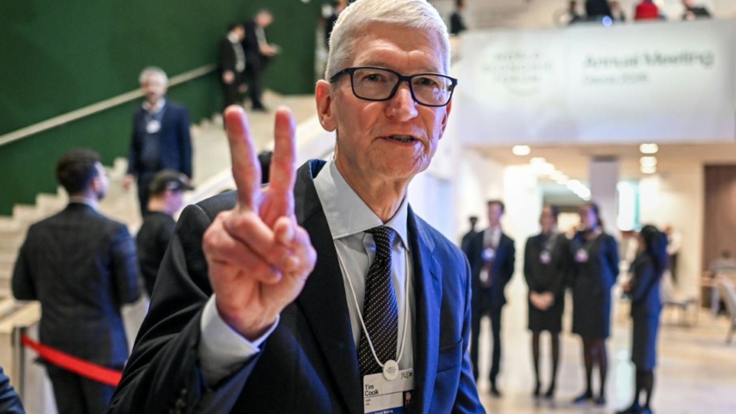 Apple-Vorstandschef Tim Cook Mitte Januar in Davos