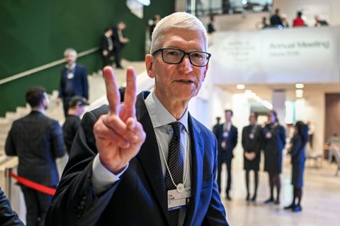 Apple-Vorstandschef Tim Cook Mitte Januar in Davos