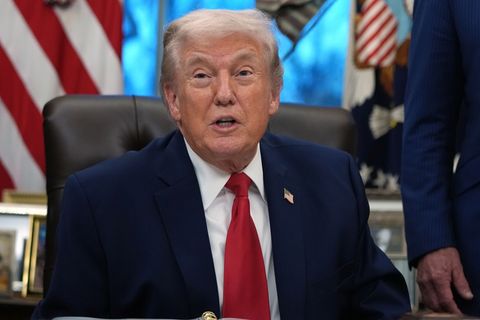 US-Präsident Donald Trump reichte die Klage formal als Privatmann ein. Foto: Allison Robbert/AP/dpa