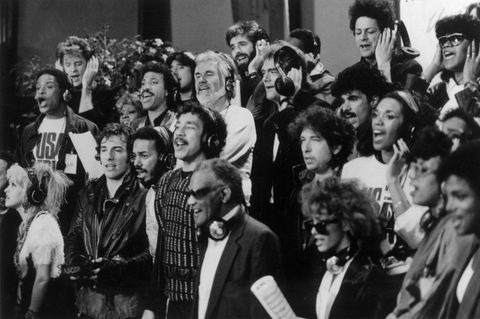 Musiker für eine bessere Welt: Stars aus Rock und Pop singen 1985 "We Are The World" ein