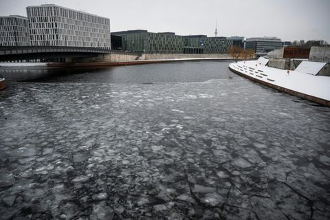 Spree in der Nähe des Berliner Hauptbahnhofs