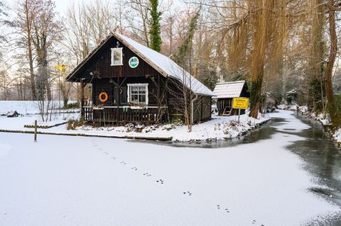 Winter im Spreewald mit Schnee und Eis gilt als besonderes Naturschauspiel. (Archivbild) Foto: Patrick Pleul/dpa