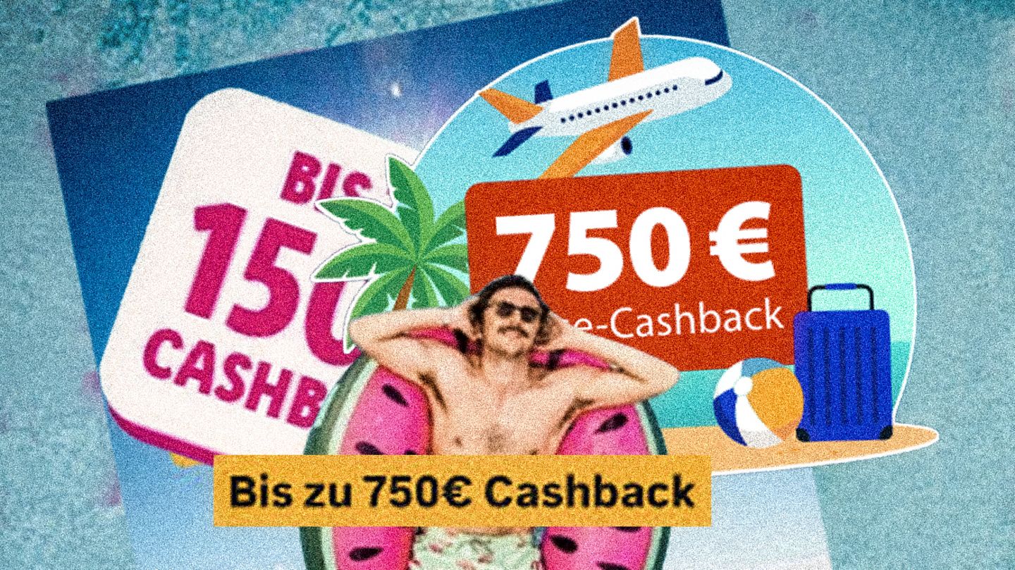 Cashback Collage Rabattaktions-Marken verschiedener Reiseanbieter