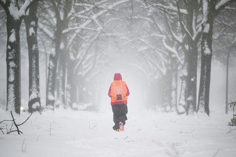 Schneesturm in Hamburg