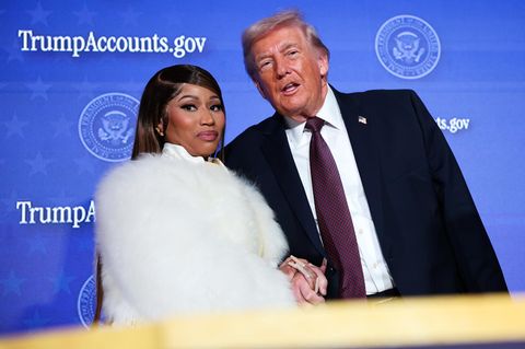 Rapperin Nicki Minaj zusammen mit Donald Trump