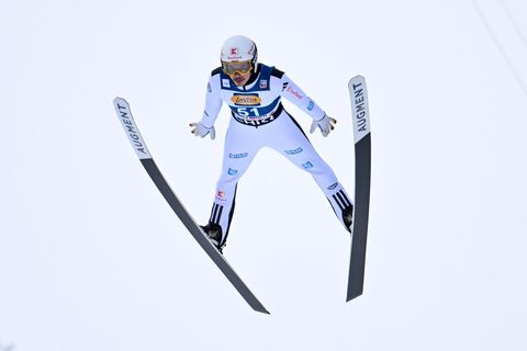 Philipp Raimund war zufrieden mit Platz zwei im Mixed-Team-Event in Willingen. Foto: Swen Pförtner/dpa