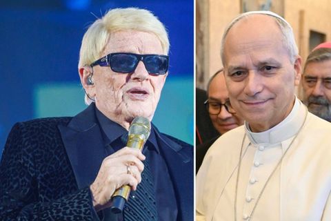 Heino (li.) durfte den Papst treffen.