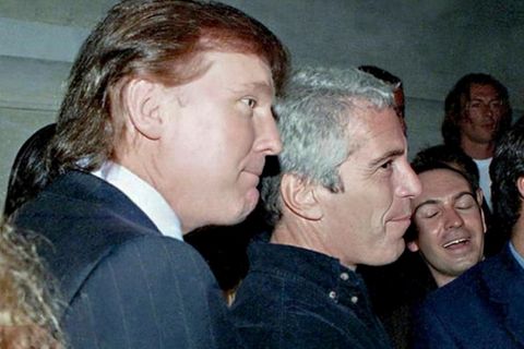 Donald Trump und Jeffrey Epstein gemeinsam auf einer Victoria's-Secret-Party 1997 in New York