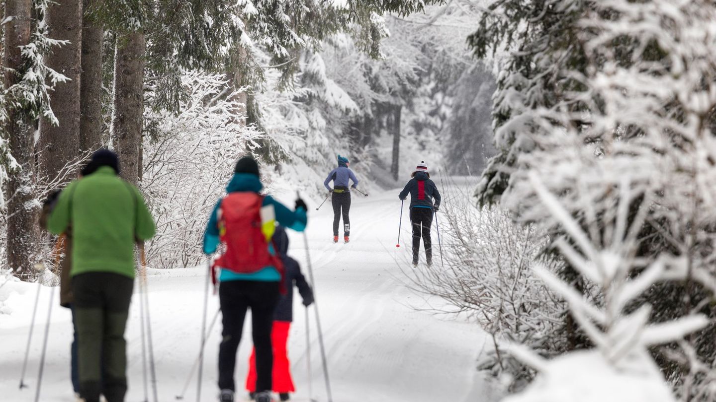 Auf einem ehemaligen Bahndamm in der Nähe von Frauenwald lässt es sich gut Ski laufen. (Archivbild) Foto: Michael Reichel/dpa