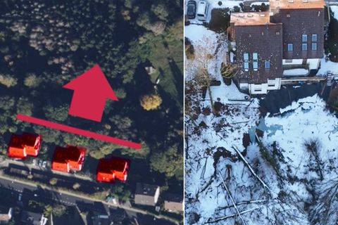 Abgrund frisst sich an Häuser in Schwäbisch Gmünd