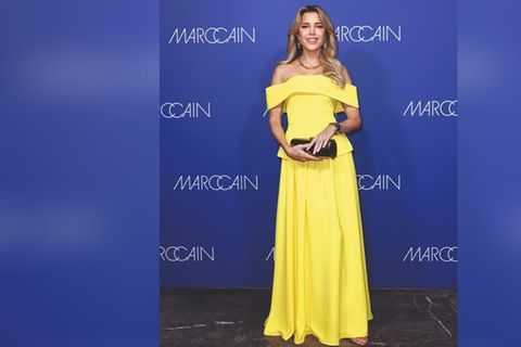 Sylvie Meis strahlt auf der Berlin Fashion Week.
