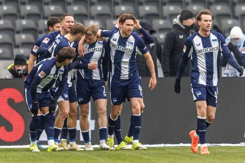Die Berliner konnten früh jubeln. Foto: Andreas Gora/dpa