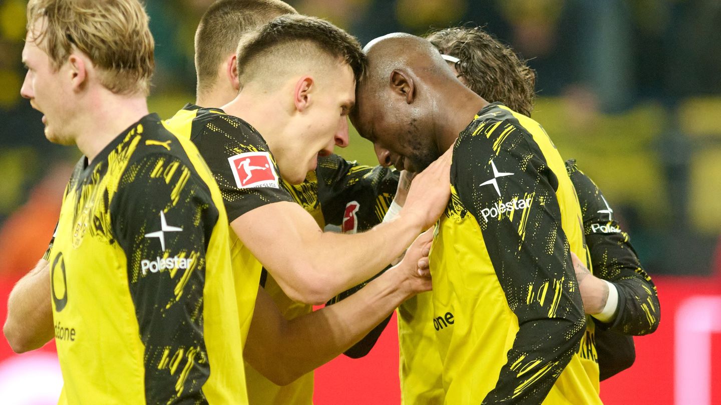 Doppelpack für BVB-Stürmer Serhou Guirassy Foto: Bernd Thissen/dpa