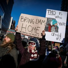 Protest für Liams Freilassung am 23. Januar in Minneapolis