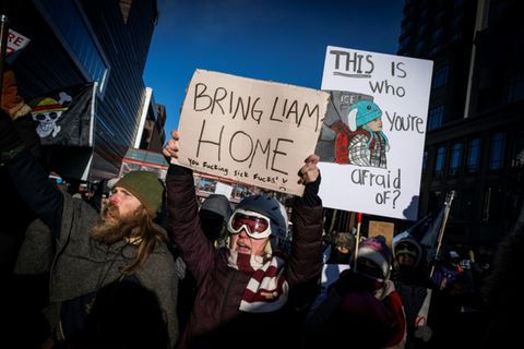 Protest für Liams Freilassung am 23. Januar in Minneapolis