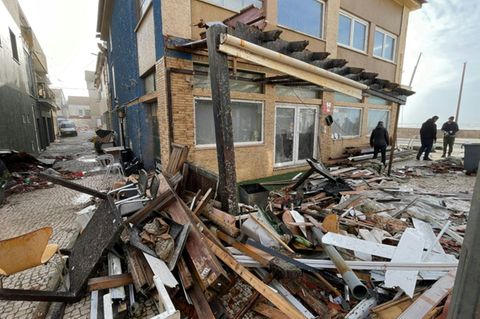 Schäden durch Sturm "Kristin"