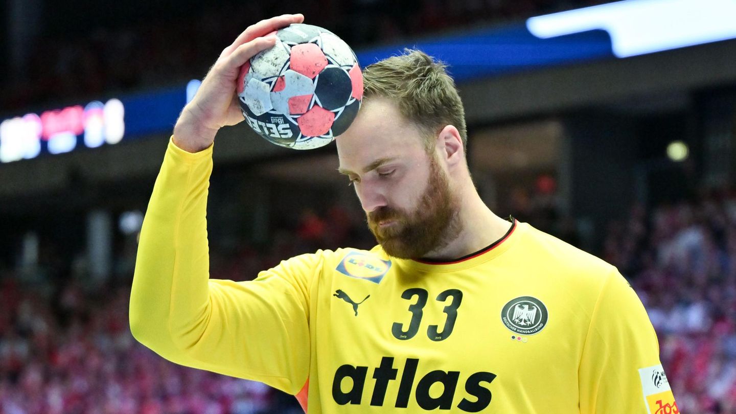 Andreas Wollf während des Finals der Handball-EM gegen Dänemark